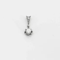Chaîne & pendentif or platine diamants