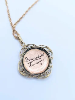 Chaîne et médaille émaillée, années 30