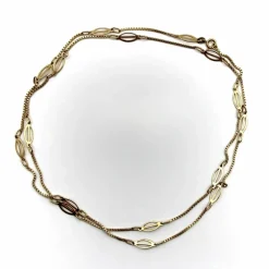 Chaîne italienne vintage à maillons fantaisie en or 18 carats