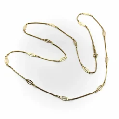 Chaîne italienne vintage à maillons fantaisie en or 18 carats