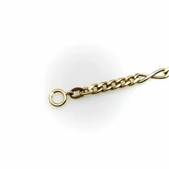 Chaîne italienne vintage en or 18 carats avec maillons gourmette et infini