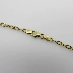 Chaîne longue italienne à maillons ouverts en or 18 carats