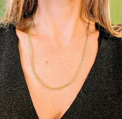 Chaîne maille ancienne en or 18k