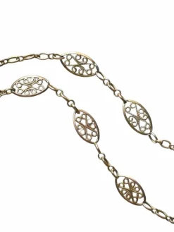 Chaîne maille filigrane en or
