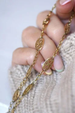 Chaîne maille filigrane en or