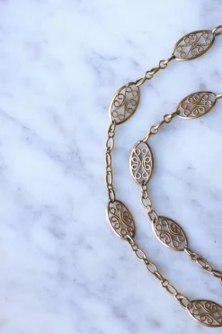 Chaîne maille filigrane en or