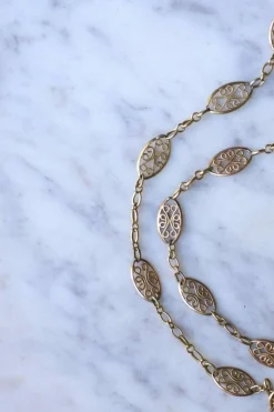 Chaîne maille filigrane en or