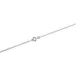 Chaîne maille forçat, or blanc.