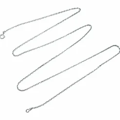 Chaîne maille forçat, or blanc.