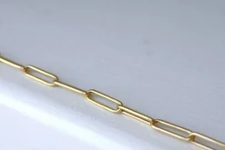 Chaîne maille rectangle en or jaune