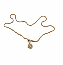 Chaîne maille serpent et pendentif diamant