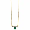 Chaîne maille torsadée émeraude diamants