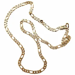 Chaîne mixte maille gourmette alternée, or rose.