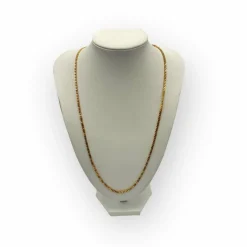 Chaîne or jaune large maille gourmette 56 cm