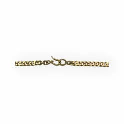 Chaîne or jaune large maille gourmette 56 cm
