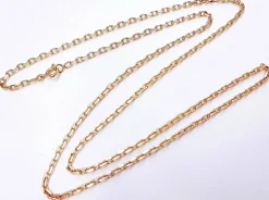 Chaîne or jaune maille forçat massive 60cm