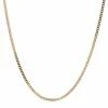Chaîne or jaune maille gourmette limée