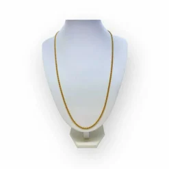 Chaîne or jaune maille gourmette 65cm