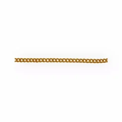 Chaîne or jaune maille gourmette 65cm