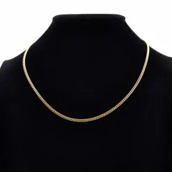 Chaîne or jaune maille gourmette limée