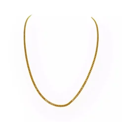 Chaîne or jaune maille gourmette 65cm