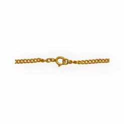 Chaîne or jaune maille gourmette 65cm