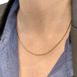 Chaîne or jaune maille gourmette.