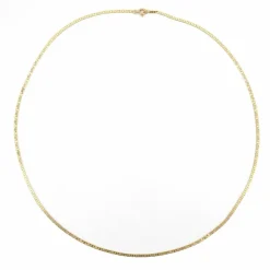 Chaîne or jaune maille marine plate