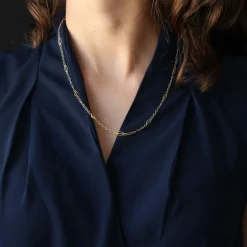 Chaîne or jaune maille navette