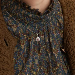 Chaîne pendentif, rubis et diamant