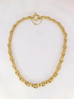Chaîne vintage maille ovale or jaune