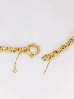 Chaîne vintage maille ovale or jaune
