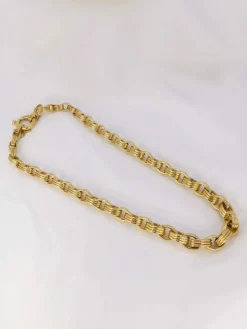 Chaîne vintage maille ovale or jaune