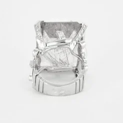 CHANEL - Cristaux glacés - Bague or gris, diamants, quartz