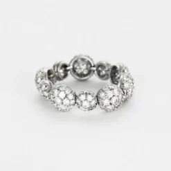 CHANTECLER - Bagues souples en or jaune et or gris, diamants et saphirs jaune