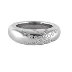 CHAUMET - Bague Feu D'artifice or blanc diamants.