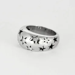 CHAUMET - Jonc Etoilé - Bague Or blanc et Diamants