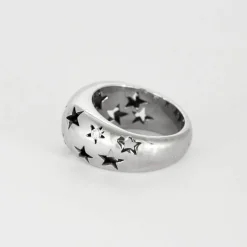 CHAUMET - Jonc Etoilé - Bague Or blanc et Diamants