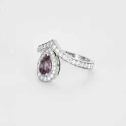 CHAUMET - JOSEPHINE AIGRETTE - Bague en or blanc, améthyste et diamants