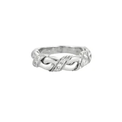 CHAUMET -Bague en or gris avec diamants