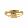 CHEVALIERE OR JAUNE AVEC DIAMANT