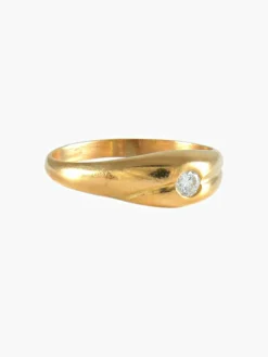 CHEVALIERE OR JAUNE AVEC DIAMANT