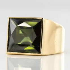 Chevalière ancienne tourmaline