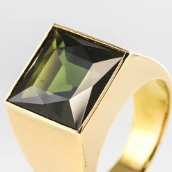 Chevalière ancienne tourmaline