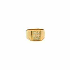 Chevalière avec 9 diamants naturels
