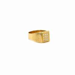 Chevalière avec 9 diamants naturels