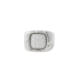 Chevalière diamants