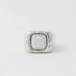 Chevalière diamants