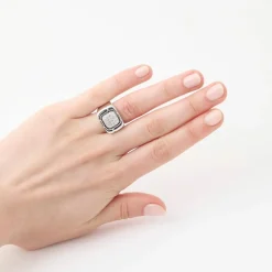 Chevalière diamants