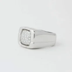 Chevalière diamants